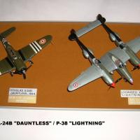A 24-B DAUNTLESS-P38 LIGHTNING